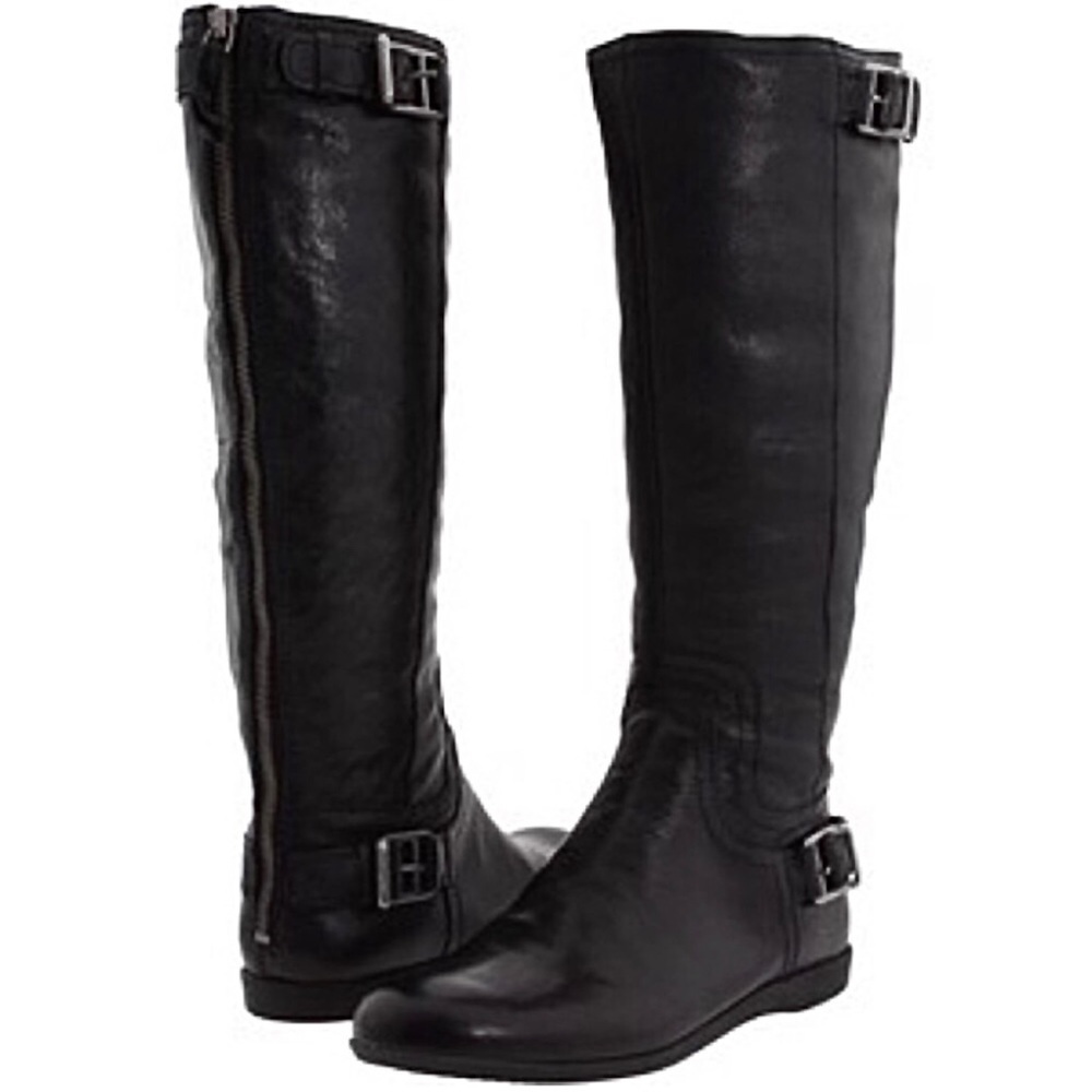 Nine West Newsflash Leather Knee High Boots